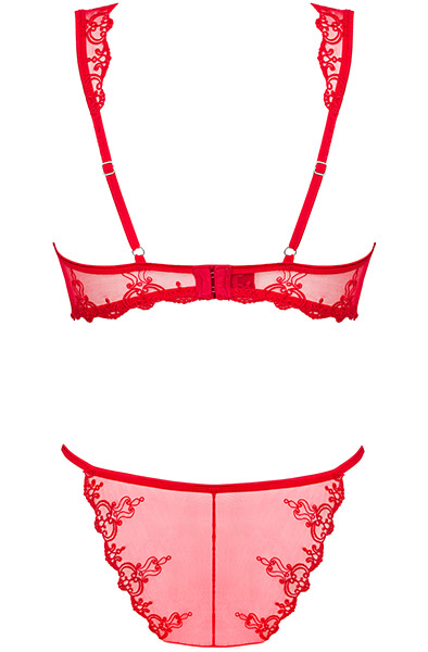 Obsessive Lonesia 2-pcs Set Red - Seksīga apakšveļa 4