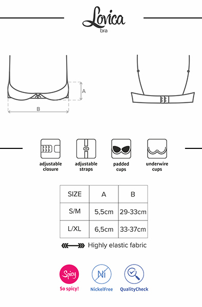 Obsessive Lovica Half-bra Red - Pus-krūšturis 3