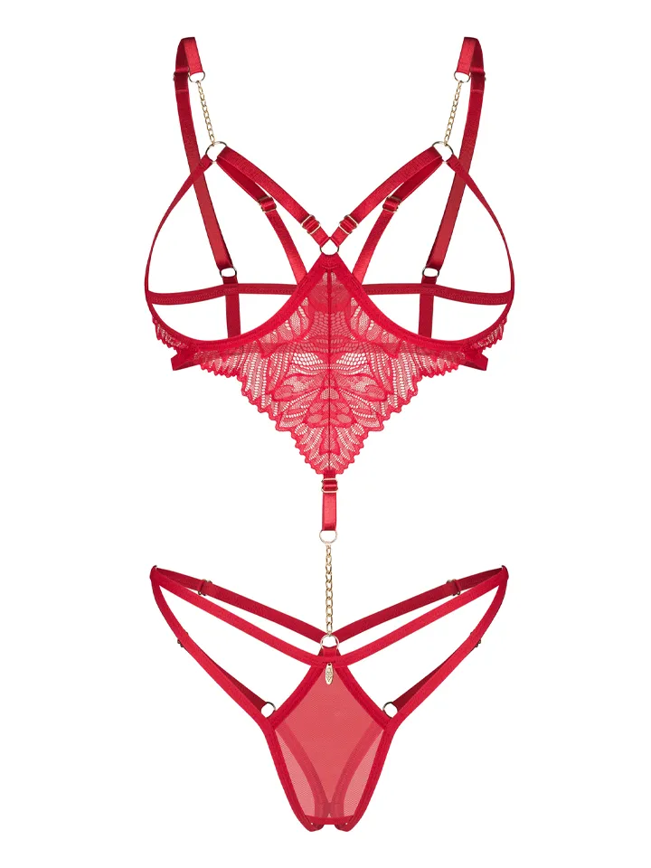 Obsessive Matildea Crotchless Teddy Red - Tedijs 3 [full]