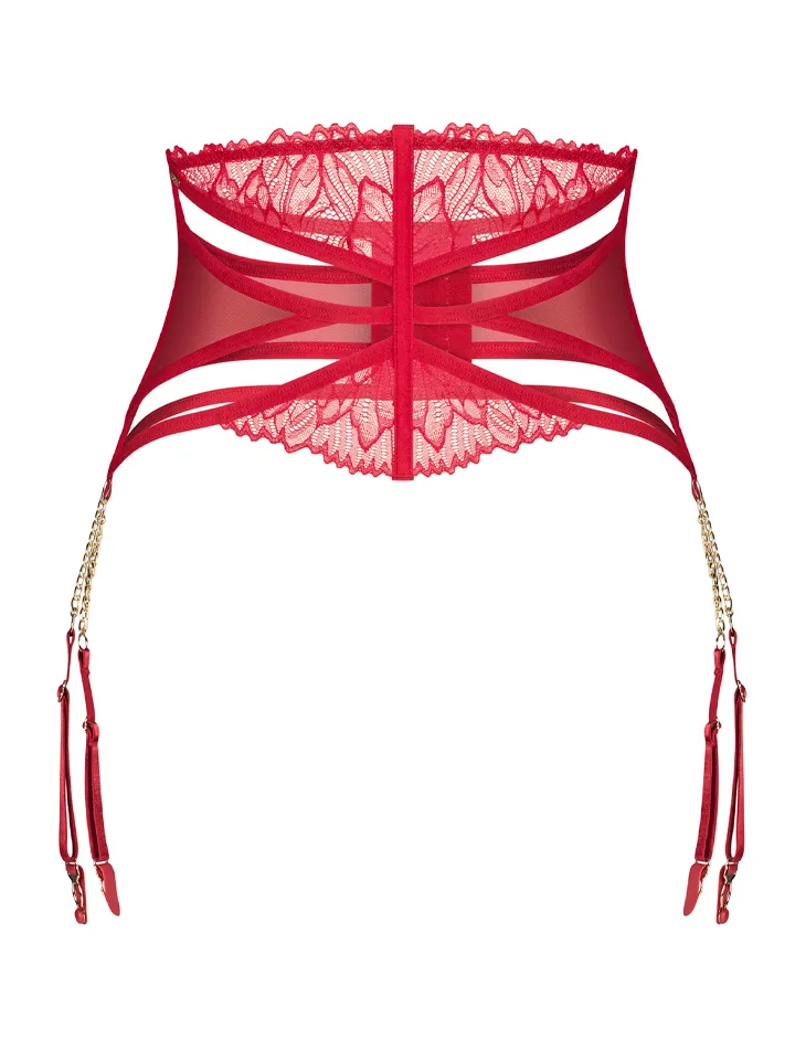 Obsessive Matildea Garter Belt Red - Zeķes jostas turētājs 3 [full]