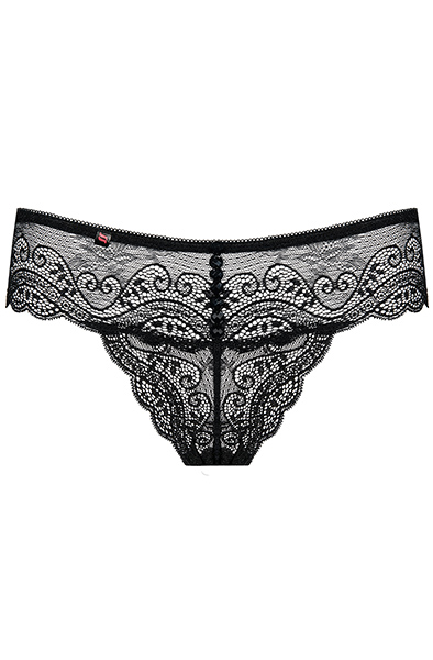 Obsessive Miamor Thong Black - Mežģīņu apakšbiksītes 4