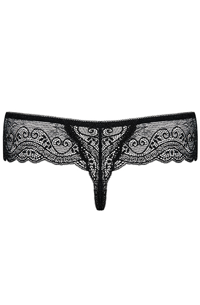 Obsessive Miamor Thong Black - Mežģīņu apakšbiksītes 5