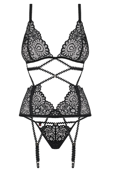 Obsessive Mixty Corset & Thong - Seksīga apakšveļa 3