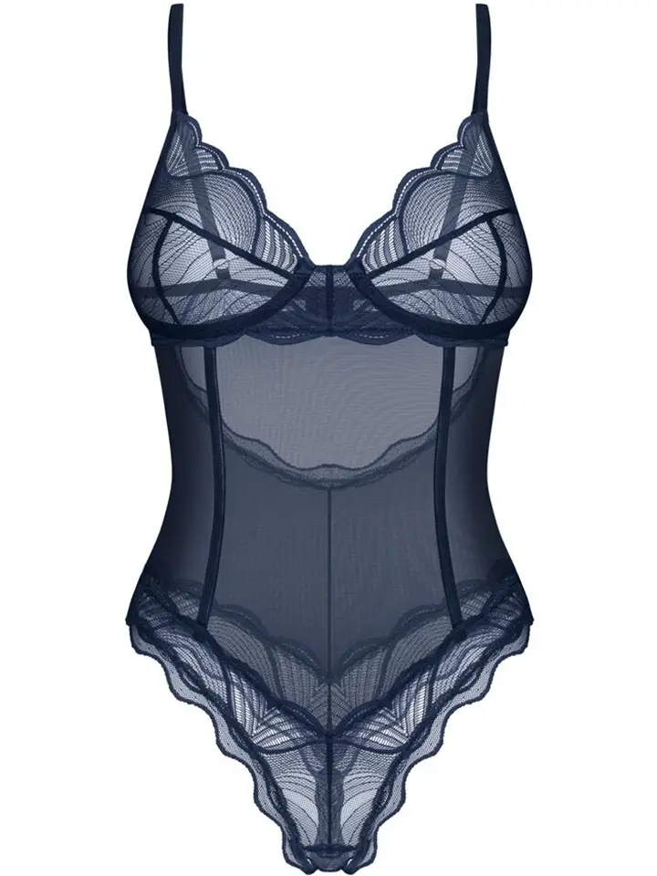 Obsessive Nightly Blue Crotchless Teddy - Tedijs 3