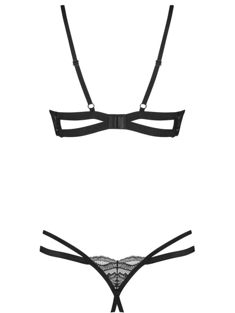 Obsessive Nutris 2-pcs Crotchless Set - Seksīga apakšveļa 5