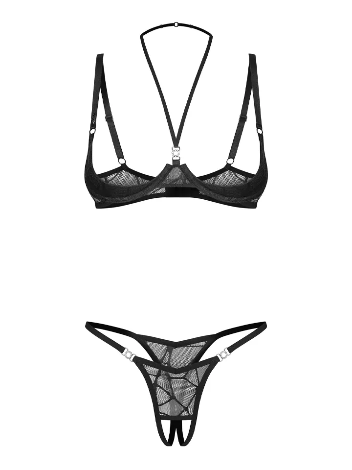 Obsessive Olianna 2-pcs Crotchless Set - Biksītes bez kājstarpēm 3 [full]