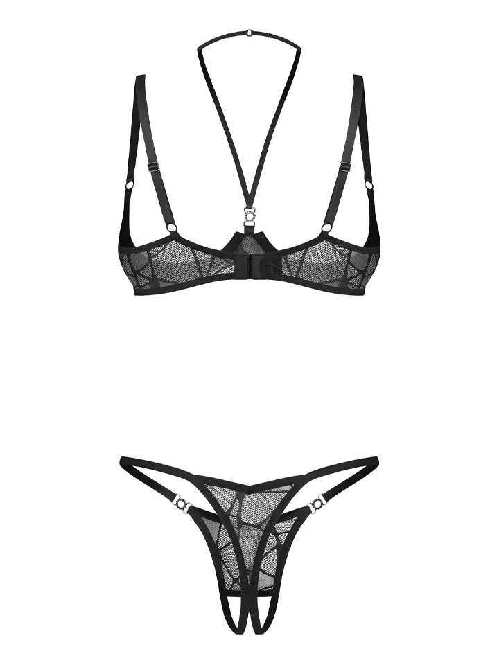 Obsessive Olianna 2-pcs Crotchless Set - Biksītes bez kājstarpēm 4 [full]