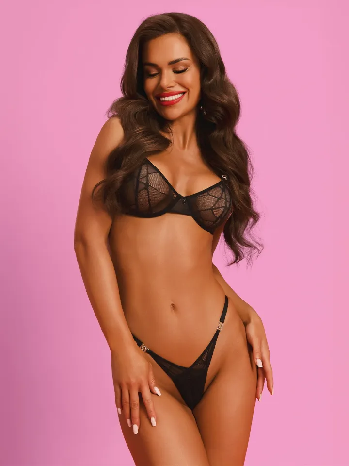 Obsessive Olianna 2-pcs Set Black - Underklädesset 2 [full]
