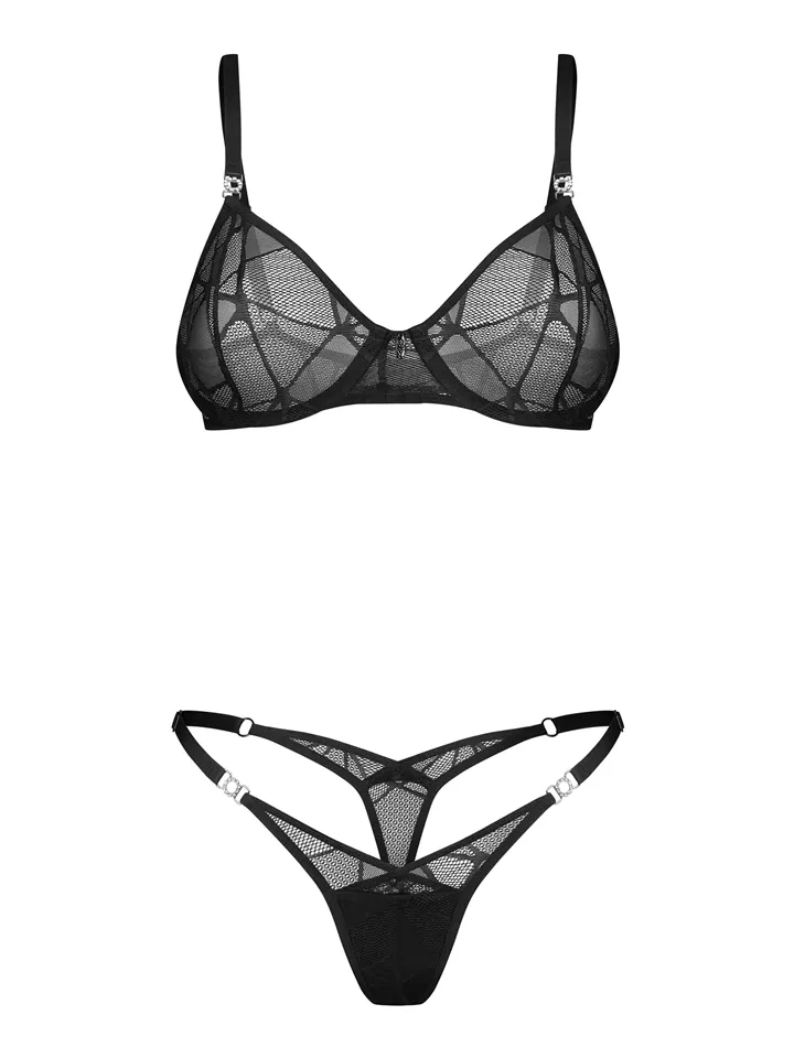 Obsessive Olianna 2-pcs Set Black - Underklädesset 3 [full]