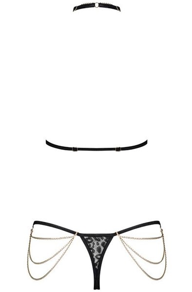 Obsessive Pantheria 2-pcs Set Black - Seksīga apakšveļa 4