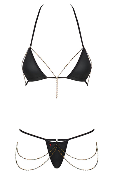 Obsessive Redella 2-pcs Set Black - Seksīga apakšveļa 3