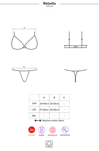 Obsessive Redella 2-pcs Set Black - Seksīga apakšveļa 5