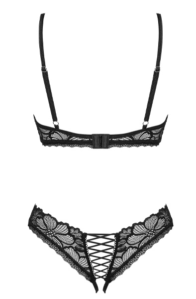 Obsessive Serafia 2-pcs Cupless Set - Krūštura un krūštura komplekts 4