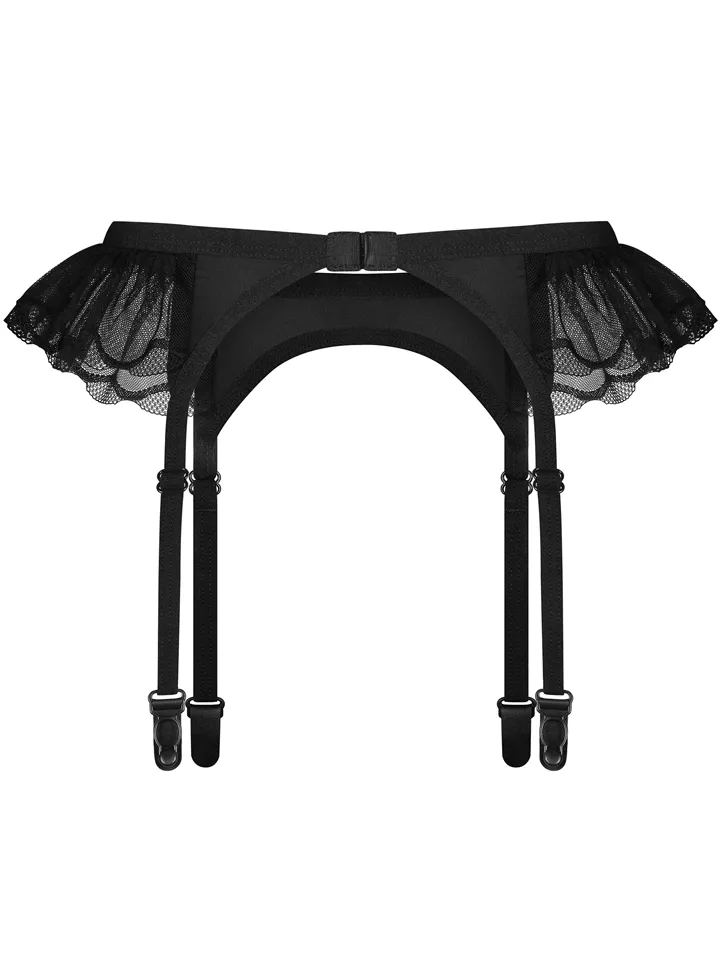 Obsessive Stelisa Garter Belt Black - Zeķes jostas turētājs 5