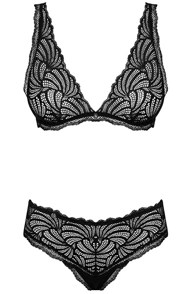 Obsessive Sweetia 2-pcs Set Black - Seksīga apakšveļa 3