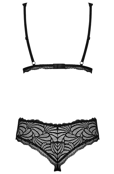Obsessive Sweetia 2-pcs Set Black - Seksīga apakšveļa 4