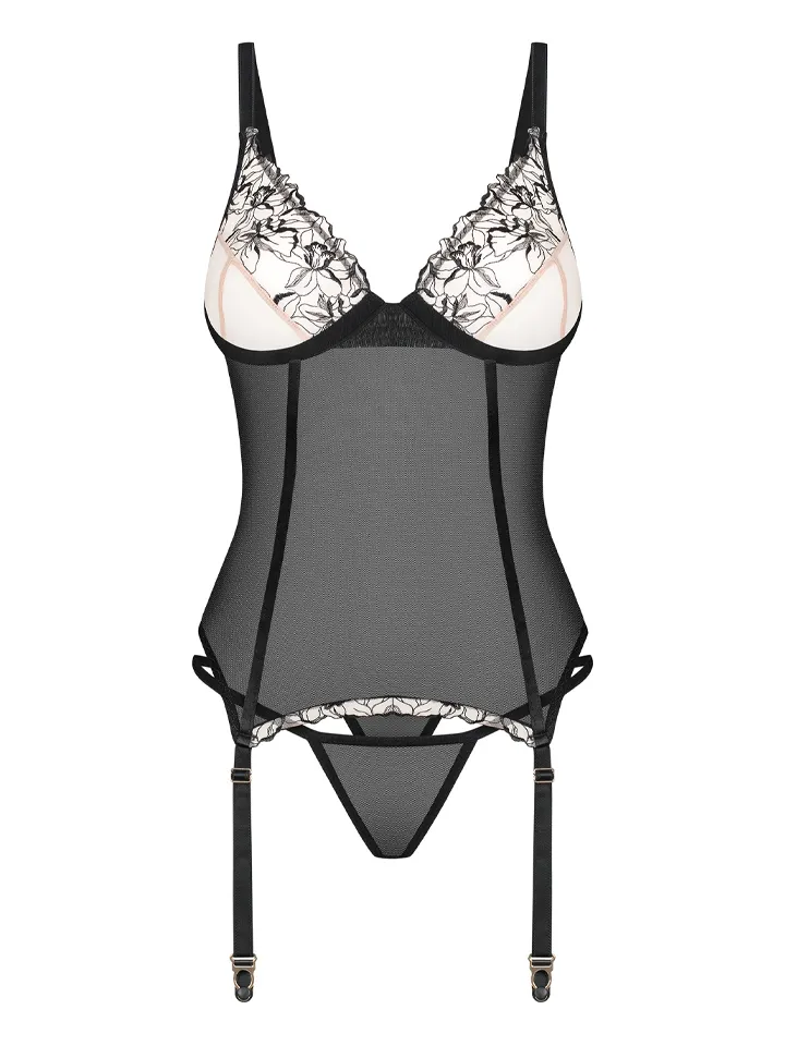 Obsessive Vila Blanes Corset & Thong - Korsete un siksnas 4 [full]
