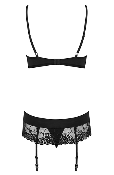 Obsessive Wonderia 3 pcs set Black - Seksīga apakšveļa 5
