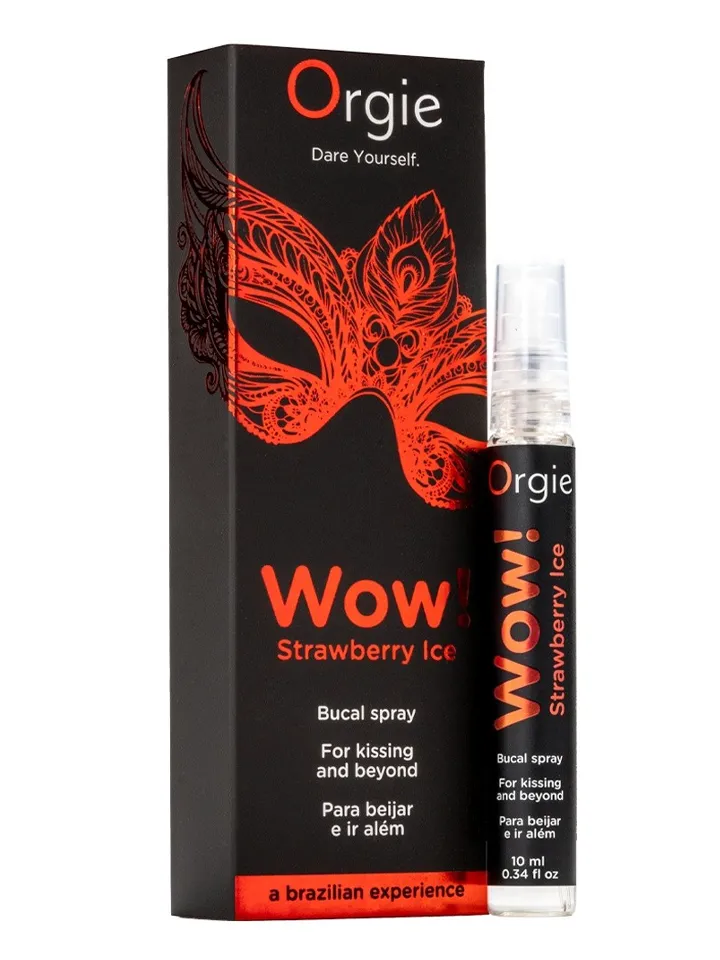 Orgie Wow! Strawberry Ice Bucal Spray 10 ml - Ēdamais un orālais sekss 1 [full]