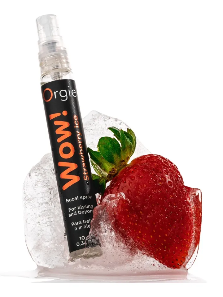 Orgie Wow! Strawberry Ice Bucal Spray 10 ml - Ēdamais un orālais sekss 3 [full]
