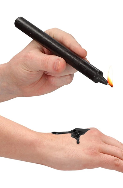 Ouch Teasing Wax Candles Large Parafin 4-pack Black - BDSM gaisma 2