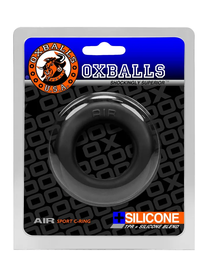 Oxballs Airflow Vented Cockring Black - Gaiļa gredzens 2 [full]