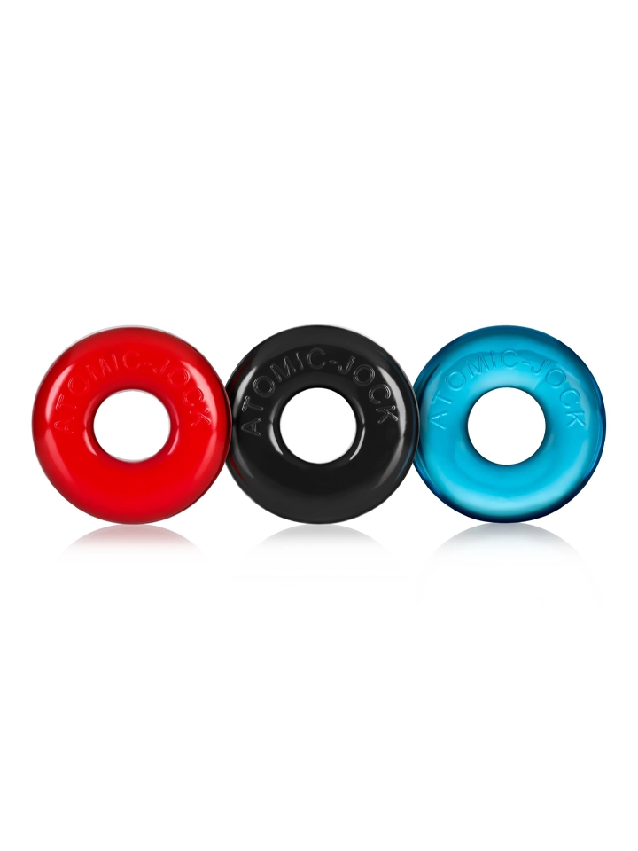 Oxballs Ringer Cock Rings 3-Pack Multi-Colour - Gaiļa gredzenu komplekts 1 [full]