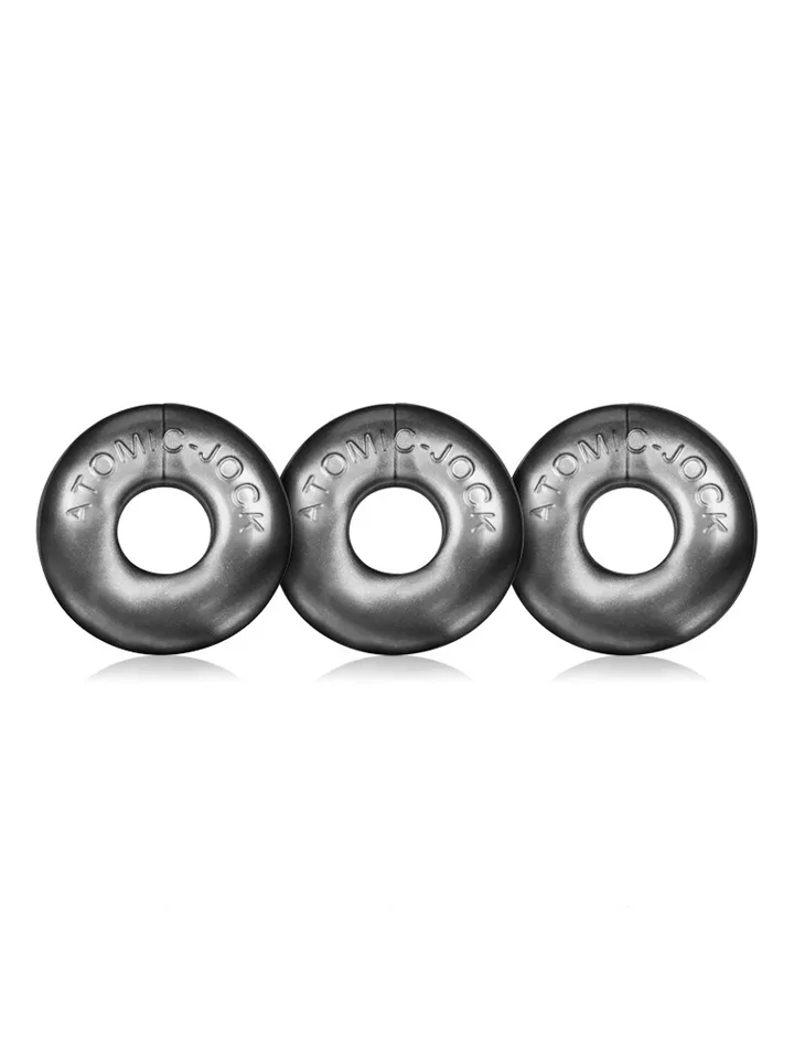 Oxballs Ringer Cock Rings 3-Pack Silver Steel - Gaiļa gredzenu komplekts 1 [full]