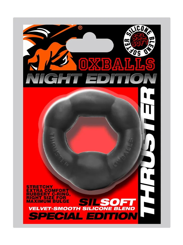 Oxballs Thruster Cock Ring Night Black - Gaiļa gredzens 2 [full]