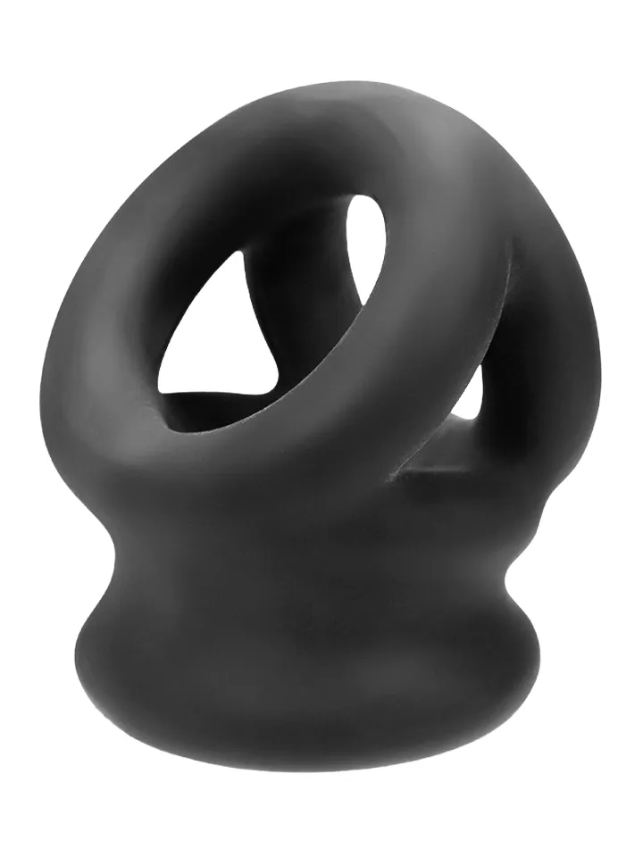 Oxballs Tri-Squeeze Ballstretching Sling Black - Dzimumlocekļa un sēklinieku maisiņa gredzeni 1 [full]