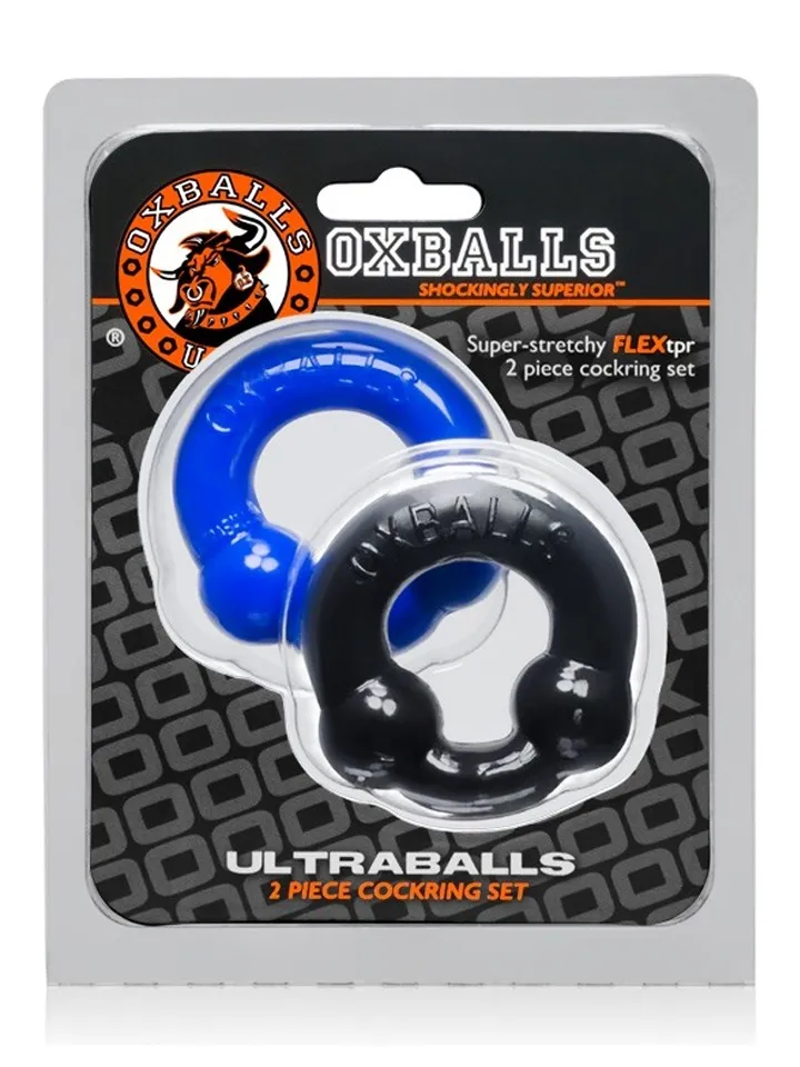 Oxballs Ultraballs Cock Rings Black & Blue - Gaiļa gredzenu komplekts 2 [full]