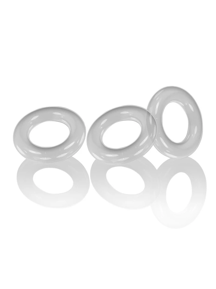 Oxballs Willy Rings Cock Rings Transparent 3-pack - Gaiļa gredzenu komplekts 1 [full]