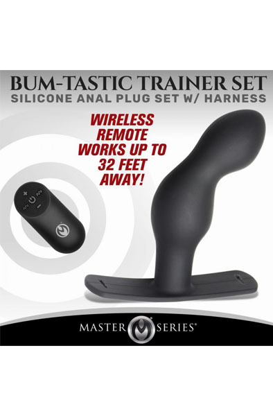P-Spot Plugger Anal Plug With Harness & Remote Control - Prostatas vibrators 2