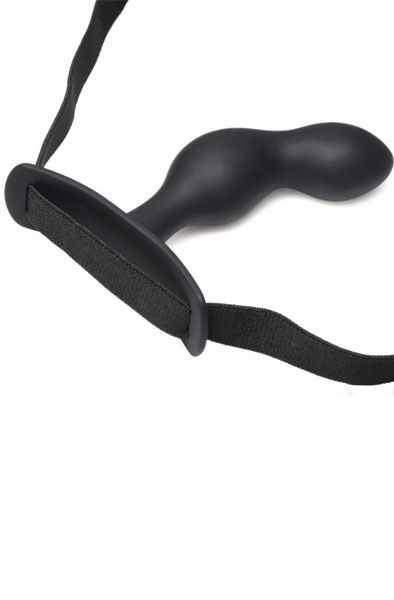 P-Spot Plugger Anal Plug With Harness & Remote Control - Prostatas vibrators 3