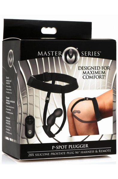 P-Spot Plugger Anal Plug With Harness & Remote Control - Prostatas vibrators 8