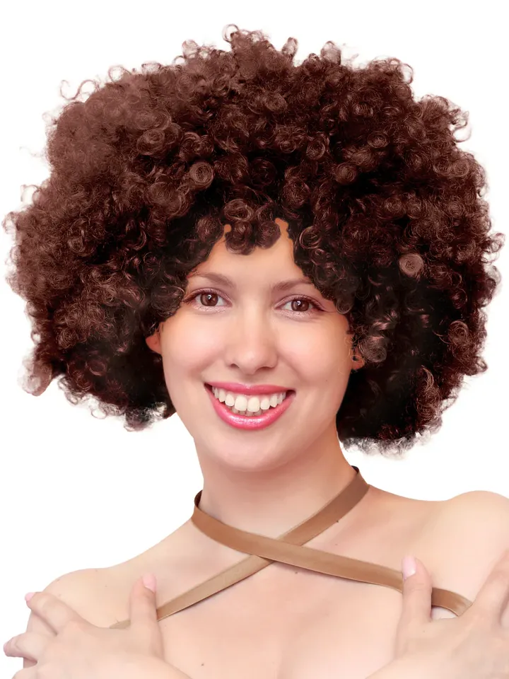 Party Wig Afro Hair Brown - Parūka 1 [full]