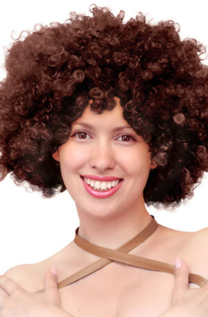 Party Wig Afro Hair Brown - Parūka 1