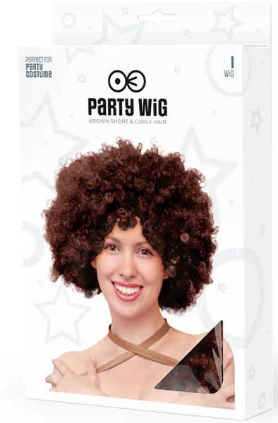 Party Wig Afro Hair Brown - Parūka 2