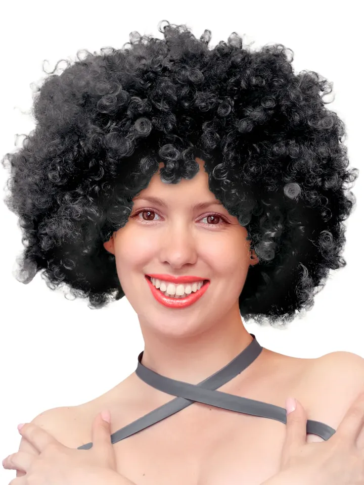 Party Wig Black Afro Hair - Parūka 1 [full]