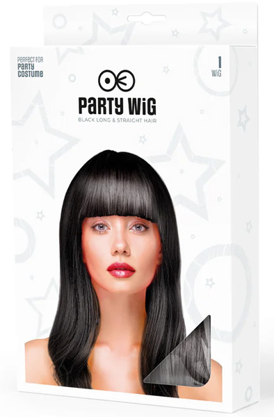 Party Wig Long Straight Black Hair - Parūka 2