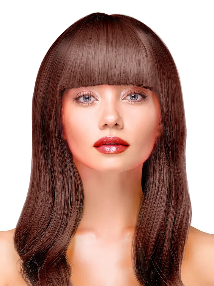 Party Wig Long Straight Brown Hair - Parūka 1 [full]