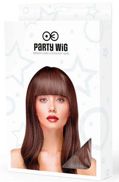 Party Wig Long Straight Brown Hair - Parūka 2