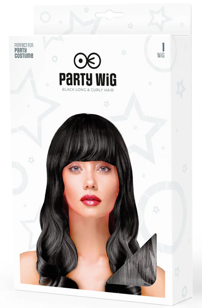 Party Wig Long Wavy Black Hair - Parūka 2