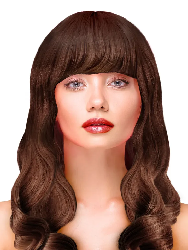 Party Wig Long Wavy Brown Hair - Parūka 1 [full]