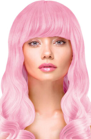 Party Wig Long Wavy Light Pink Hair - Parūka 1