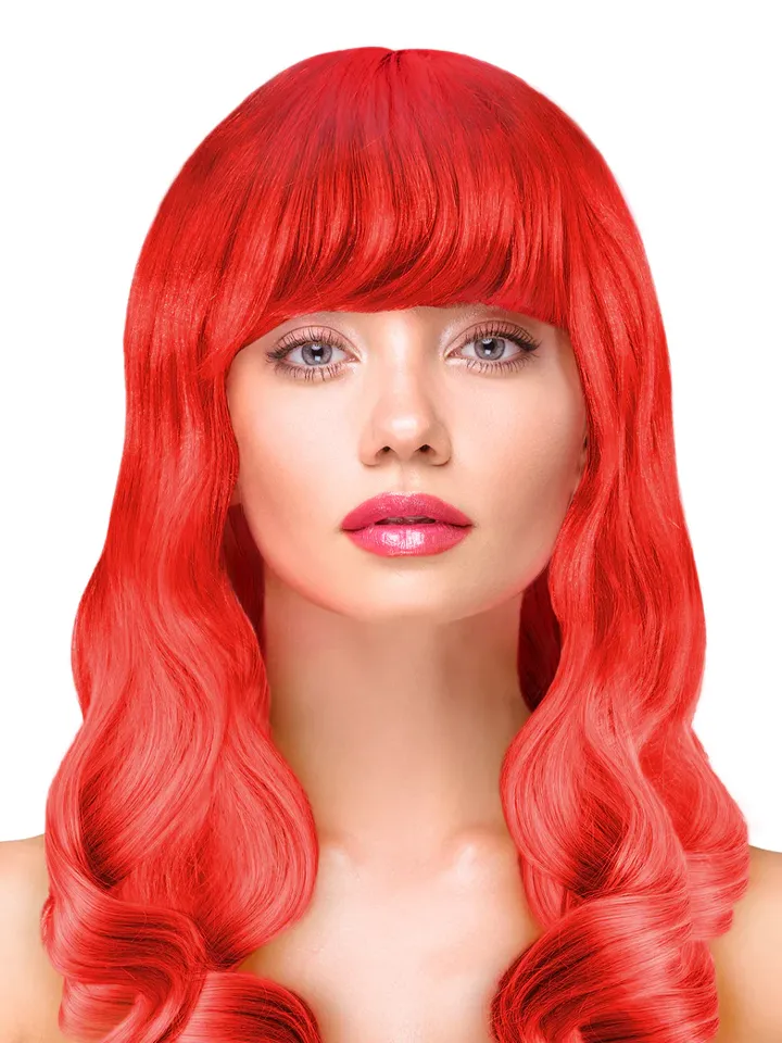 Party Wig Long Wavy Red Hair - Parūka 1 [full]