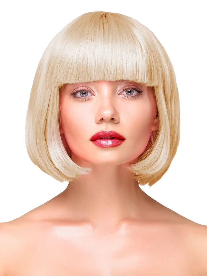 Party Wig Short Straight Blonde Hair - Parūka 1 [full]