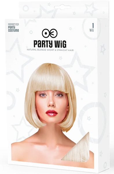 Party Wig Short Straight Blonde Hair - Parūka 2
