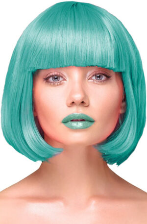 Party Wig Short Straight Hair Turquoise - Parūka 1