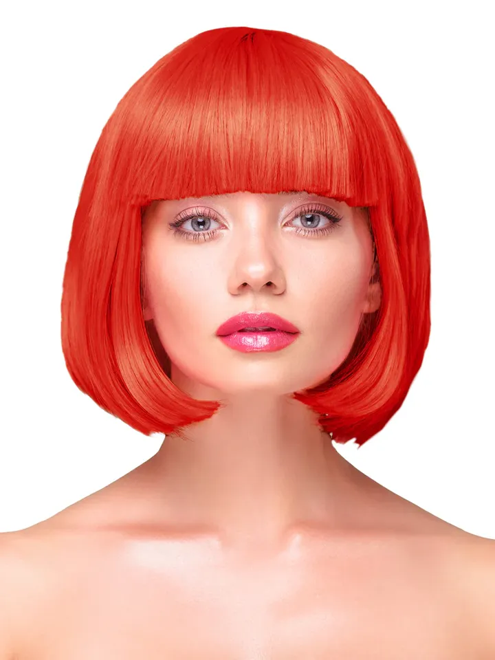 Party Wig Short Straight Red Hair - Parūka 1 [full]